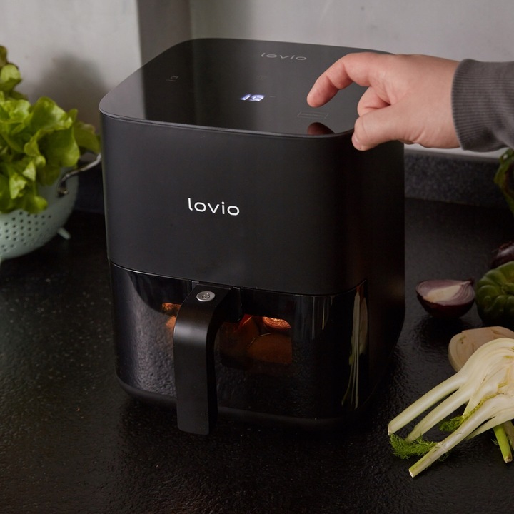 FRYTKOWNICA BEZTŁUSZCZOWA AIR FRYER FRYTOWNICA LOVIO 5L 8 PROGRAMÓW