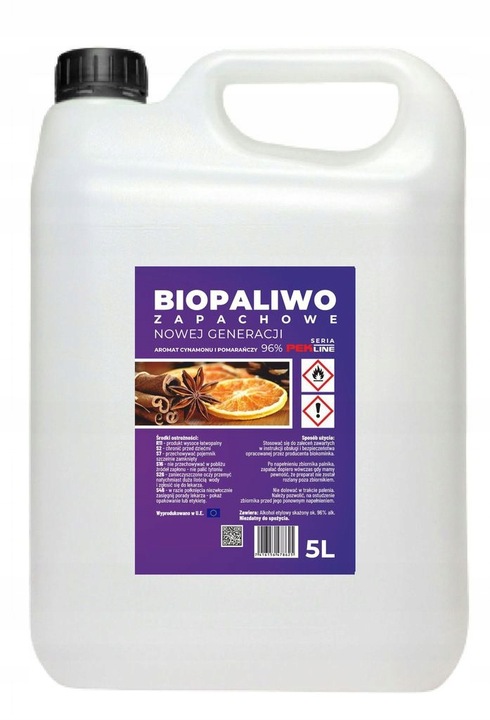 BIOETANOL BIOPALIWO ZAPACHOWE BIOKOMINEK CYNAMOM POMARAŃCZA 5L