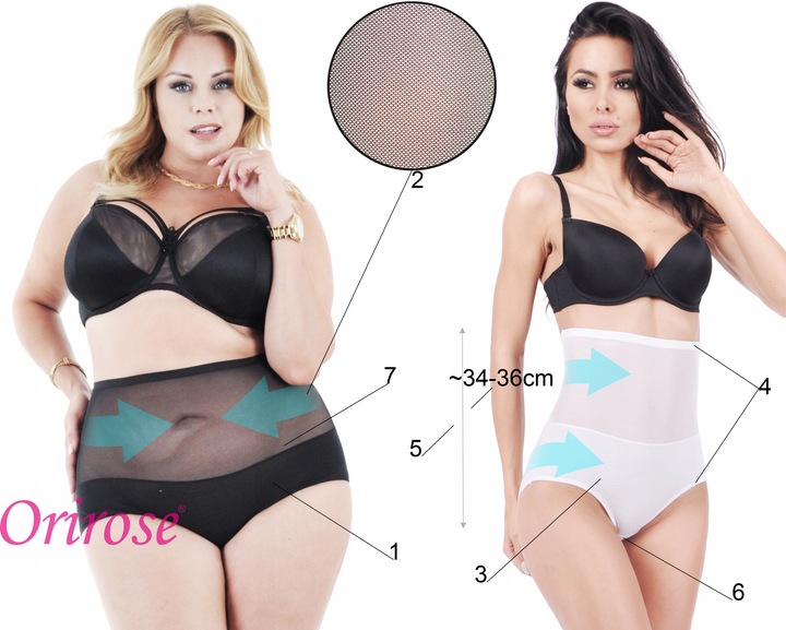 3 szt. Orirose MAJTKI figi wyszczuplajace MODELUJĄCE brzuch poporodowe