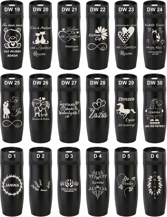 KUBEK TERMICZNY Z GRAWEREM Grawer PREZENT