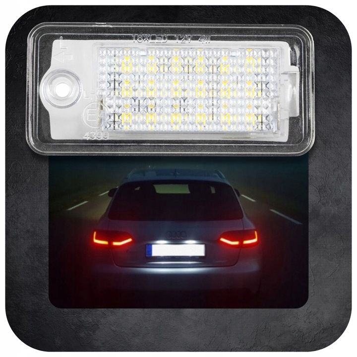Podświetlenie Lampki LED Tablicy Rejestracyjnej Audi A3 8P A4 B6 B7 A6