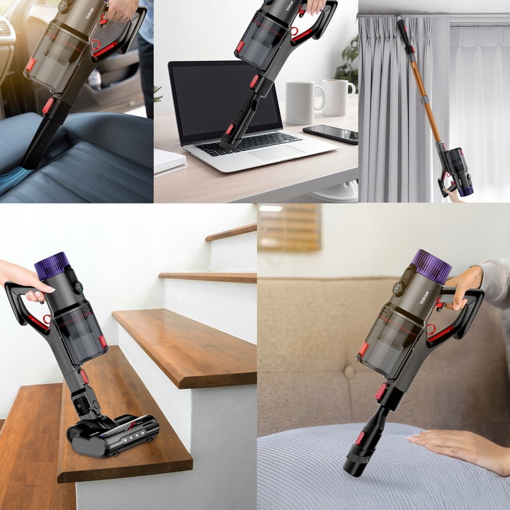 Odkurzacz Bezprzewodowy Pionowy Ręczny VOKSAR V11 5w1 LED 600W MOCNY