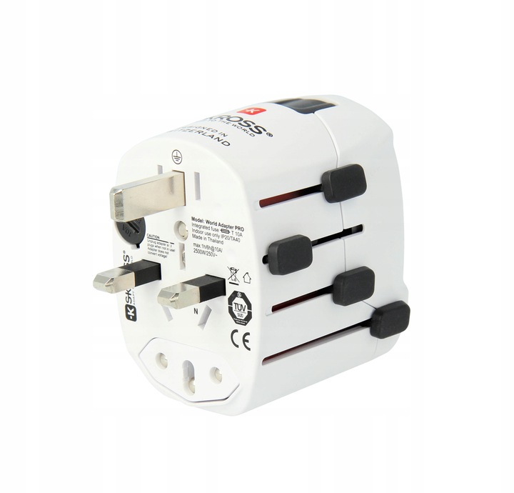 Adapter Podróżny SKROSS PRO 6in1 do 120 krajów UK, USA,Chiny, IT,CH,