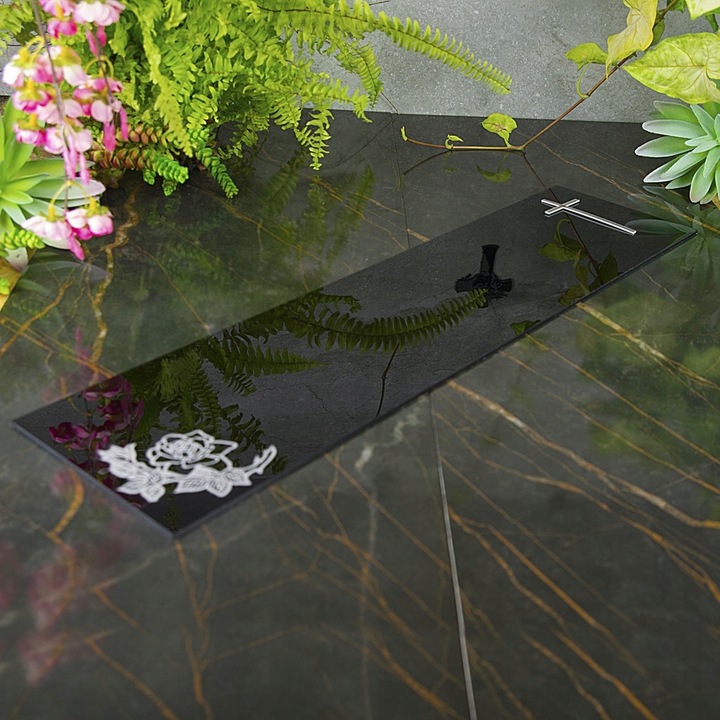 Tacka PODSTAWKA POD ZNICZ Świeczki na GRÓB ZNICZE 60X15 SZKŁO AKRYLOWE