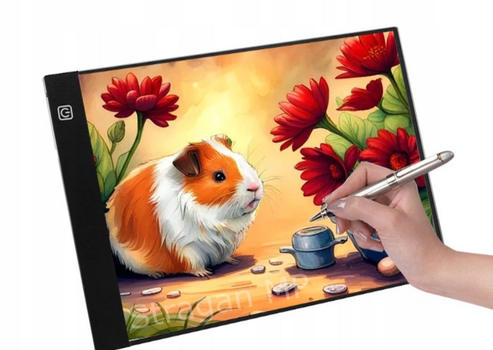 TABLET GRAFICZNY XL LED - PREZENT NA ŚWIĘTA - DESKA KREŚLARSKA PODŚWIETLANA