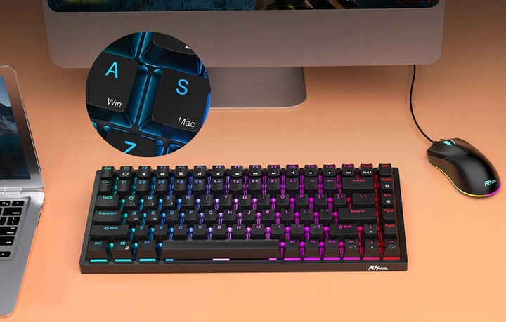 Bezprzewodowa Klawiatura Mechaniczna Royal Kludge Rk84 Red Switch Rgb