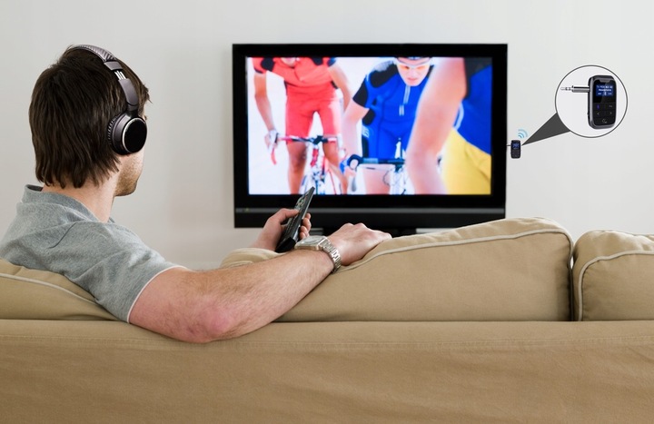 TRANSMITER ADAPTER BLUETOOTH 5.1 NADAJNIK AKUMULATOR USB-C LCD JACK