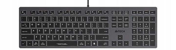 Klawiatura niskoprofilowa do domu i biura A4Tech FX60H białe podświetlenie