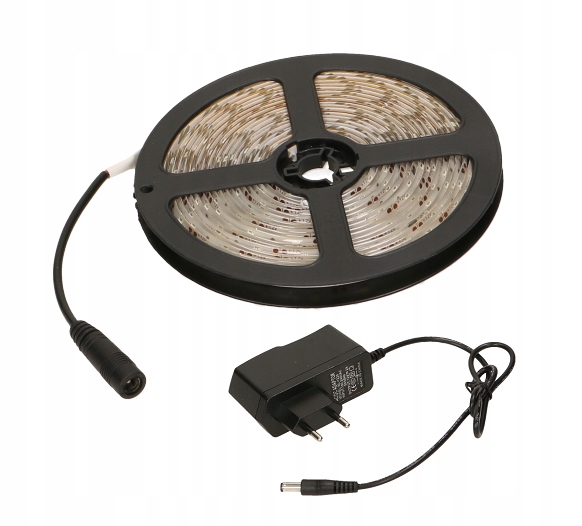 TAŚMA led LISTWA ledowa biała Z ZASILACZEM OŚWIETLENIE KUCHENNE DO MEBLI