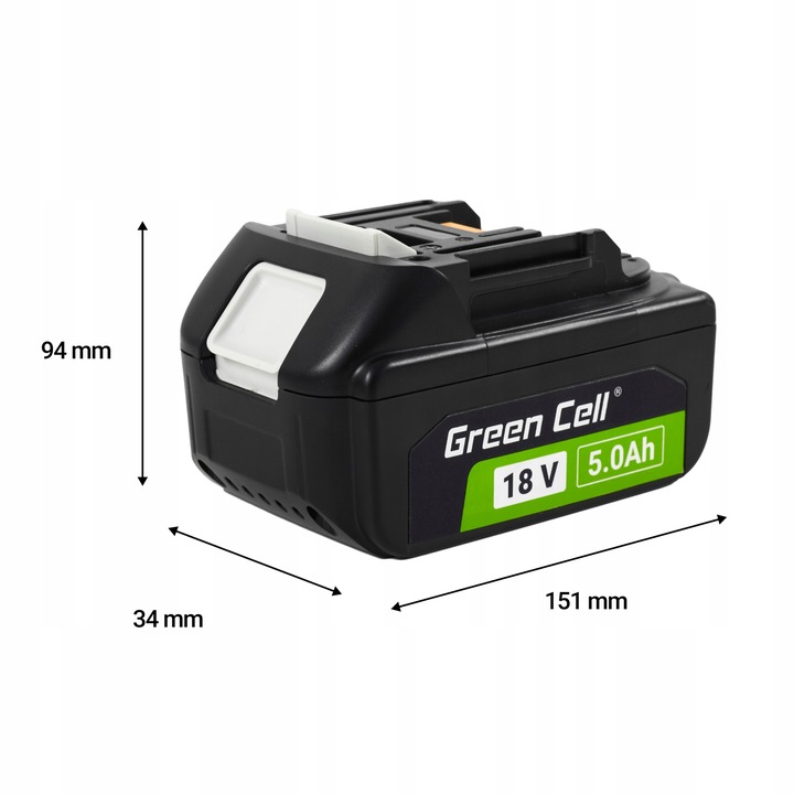 Bateria Green Cell BL1850B do Makita LXT 18V System Akumulator 18 V 5Ah