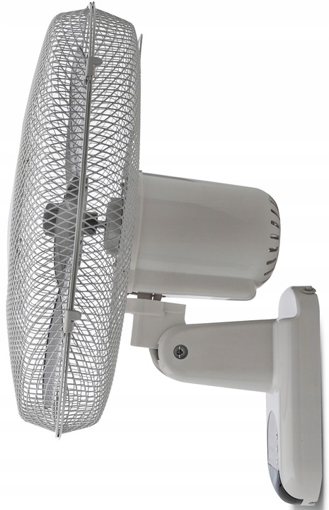 WENTYLATOR ŚCIENNY z PILOTEM Wiatrak na Ścianę BIAŁY 45W OSCYLACJA