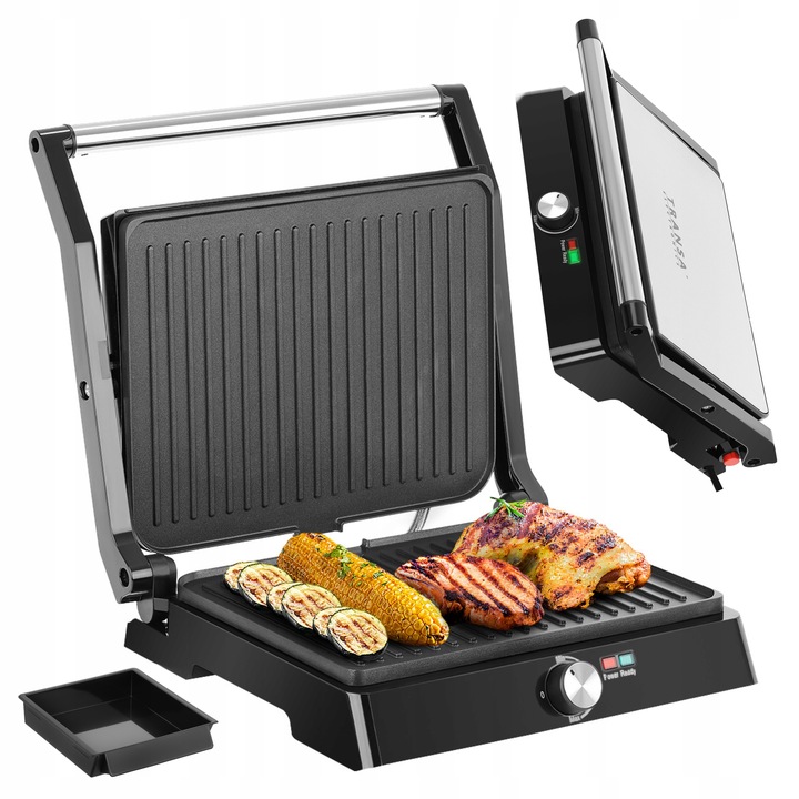 Grill elektryczny opiekacz rozkładany REGULACJA TEMPERATURY DUŻA MOC