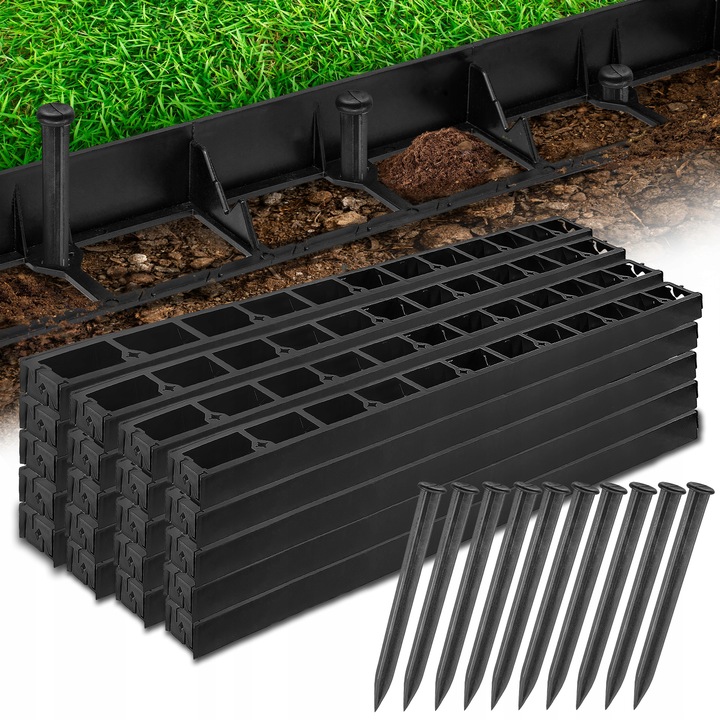 Obrzeże ogrodowe trawnikowe border 45 50m+250kotew