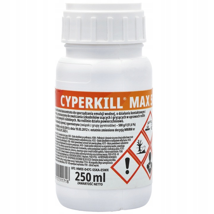 ŚRODEK PREPARAT NA MSZYCE CYPERKILL MAX 500 EC 250ML OWADOBÓJCZY DO
