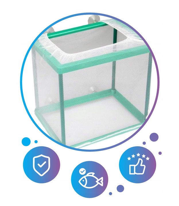 KOTNIK SIATKOWY DO AKWARIUM ROZMIAR S 17x13x15 cm