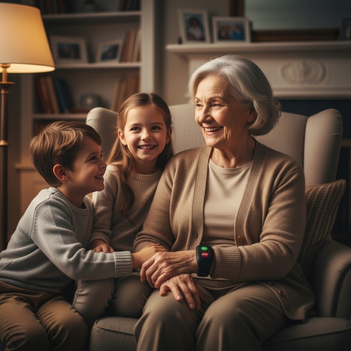 OPASKA DLA SENIORA Z MONITORINGIEM ZDROWIA NA PREZENT SOS GPS 1M