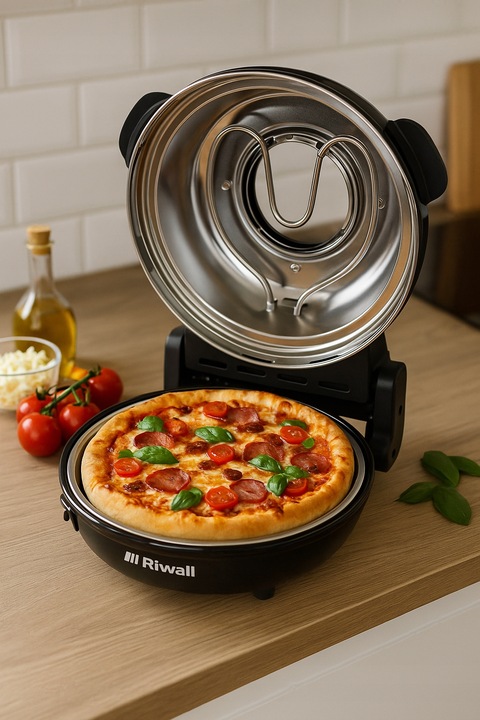 PIEC DO PIZZY MINI PIEKARNIK RIWALL RP-01 kamień 420°C 1200W 2 x