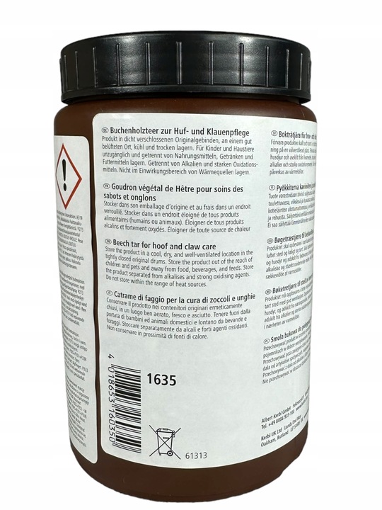 Dziegieć smoła bukowa do kopyt 1kg KERBL dla bydła