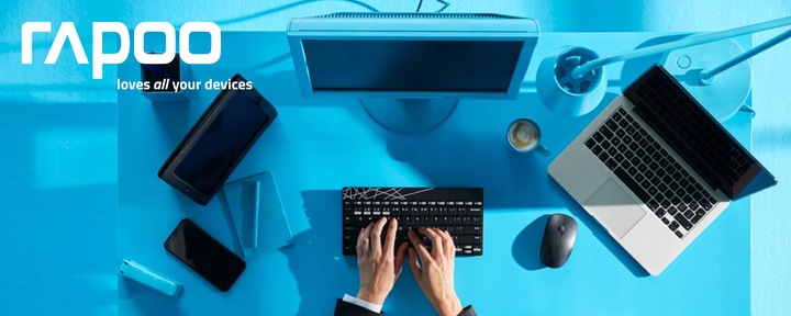 Klawiatura Myszka Zestaw Bezprzewodowy RAPOO czarny 8000M