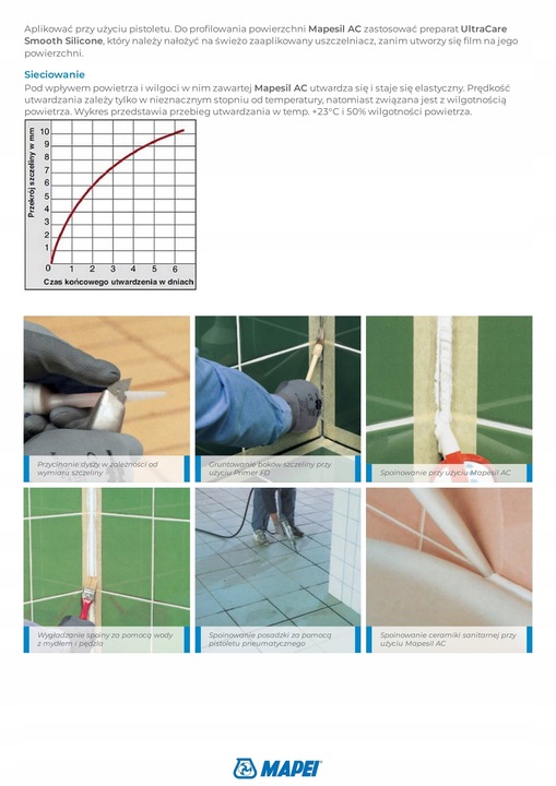 Silikon sanitarny Mapesil AC Mapei kolor 100 biały 310 ml