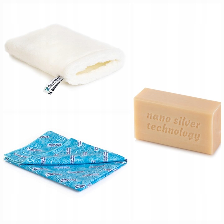 Raypath Zestaw UNIWERSALNY na start Rękawica Biała m +Sunbeam + szare mydło