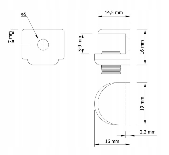 20X CZARNA PODPÓRKA DO PÓŁKI SZKLANEJ, WSPORNIK PÓŁKI PODPÓRKA NA