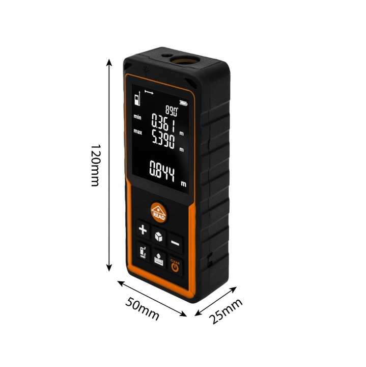 Dalmierz laserowy cyfrowy miernik odległości zasięg 80 m, IP54, NEO
