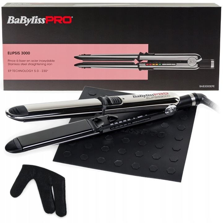 Prostownica BABYLISS PRO Elipsis 3000 BAB3000EPE +MATA +RĘKAWICZKA