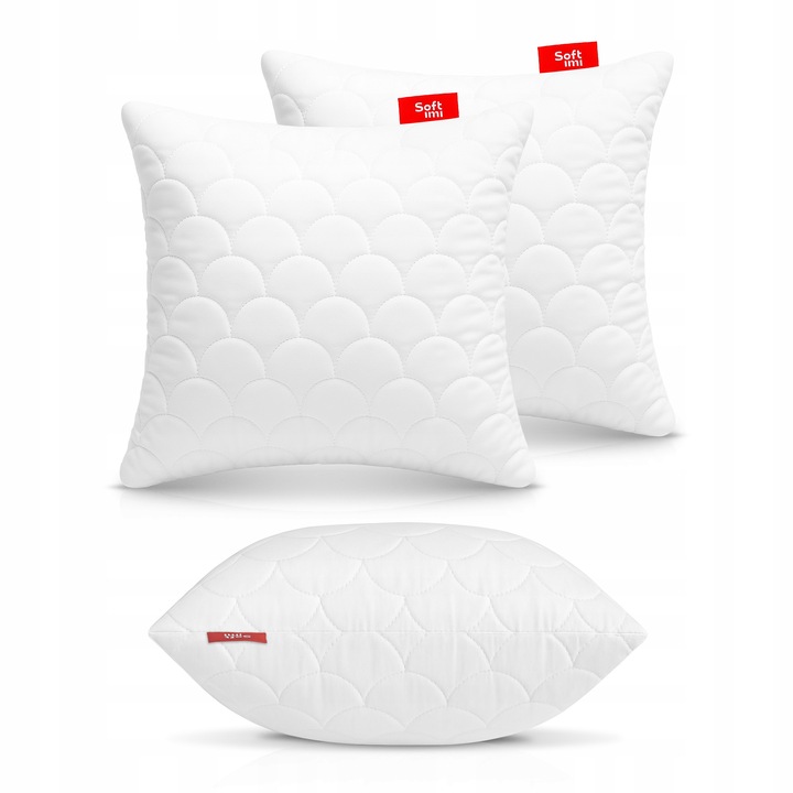 2X PODUSZKA ANTYALERGICZNA 40X40 PIKOWANA GRUBA NA ZAMEK JASIEK DO