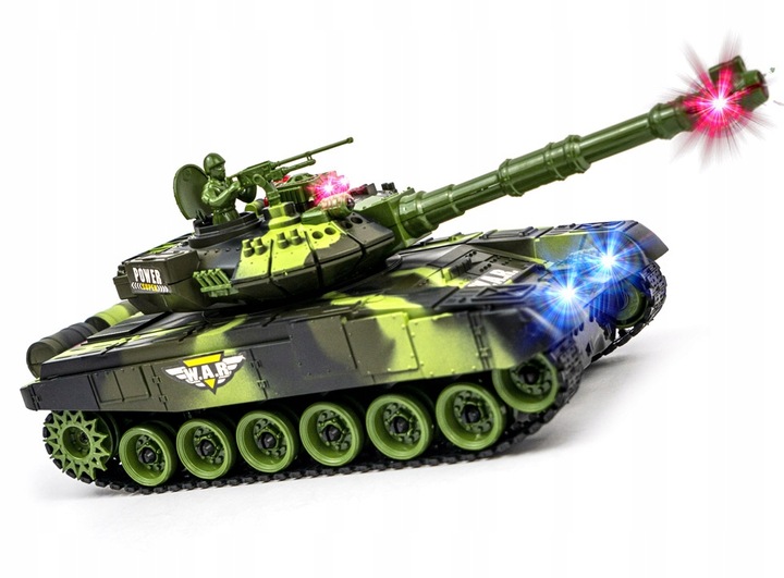 Duży Czołg Zdalnie Sterowany War Tank Bitwa Efekty