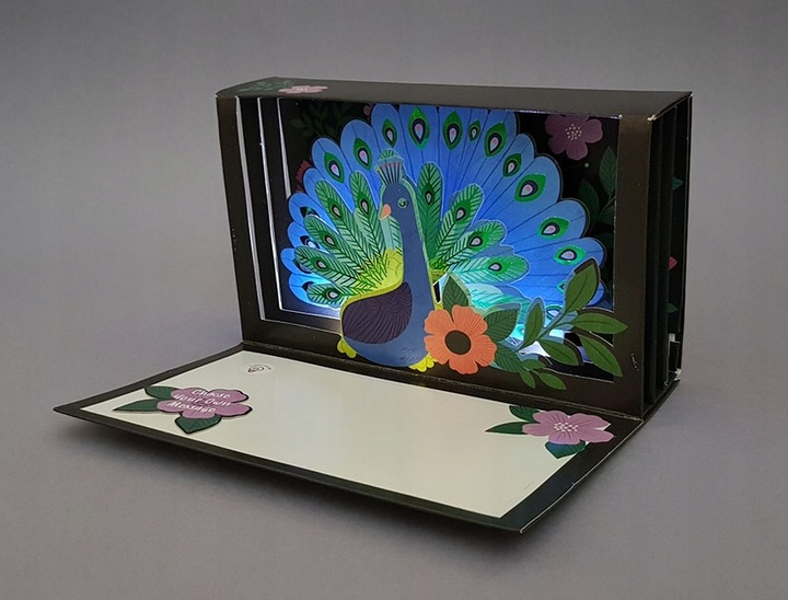 PAW kartka przestrzenna 3D ze światełkiem na różne okazje 18 20 30 40 50 60