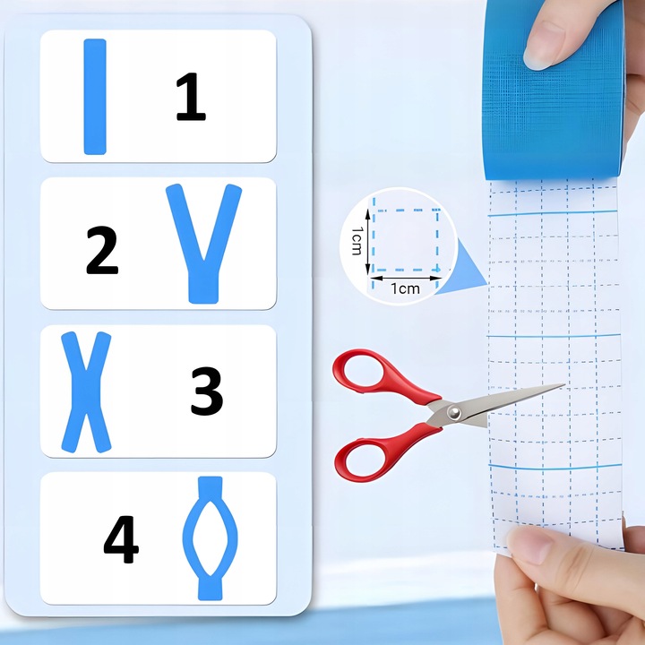 4x TAŚMA KINEZJOLOGICZNA TEJPY TAPE PLASTRY KINESIOTAPING WODOODPORNA 5M