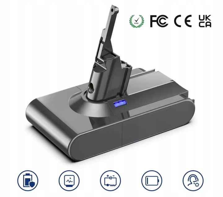 Gratis + Uniwersalna Wydajna Bateria Akumulator do Dyson V8 SV10 6000mAh