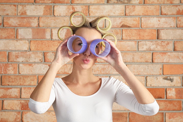 MEGA GRUBE Wałki Do Włosów Rzepy Rzepowe LOKI FALE 63mm 6szt DUŻE XL