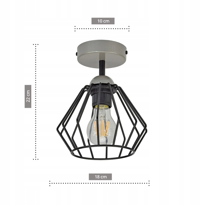 LAMPA WISZĄCA SUFITOWA ŻYRANDOL PLAFON LOFT 724-P1