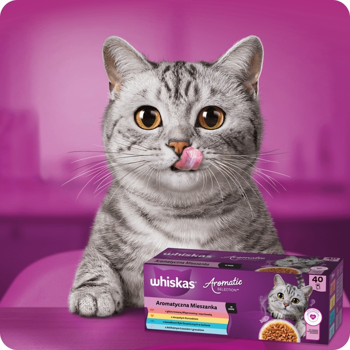 SASZETKI WHISKAS AROMATIC SELECTION AROMATYCZNA MIESZANKA W SOSIE