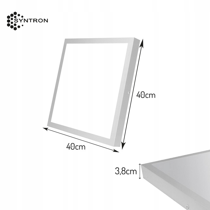 Panel LED 36W NATYNKOWY 40x40cm KWADRATOWY Plafon