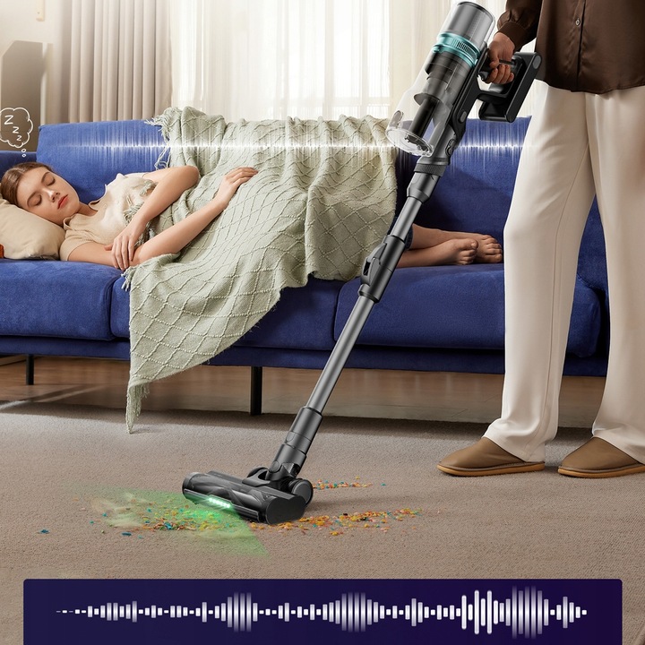 Odkurzacz bezprzewodowy PROSCENIC P16 45000Pa 550W światło LED zginana rura