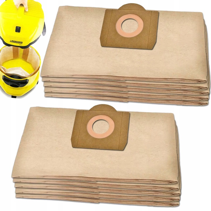 10x WORKI + FILTR PUREY do odkurzacza KARCHER WD2 WD3 KWD3 SE4 SE4001