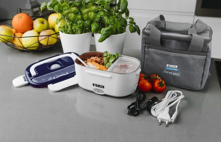 ELEKTRYCZNY LUNCH BOX POJEMNIK TERMOS OBIADOWY 230V 12V 24V + TORBA