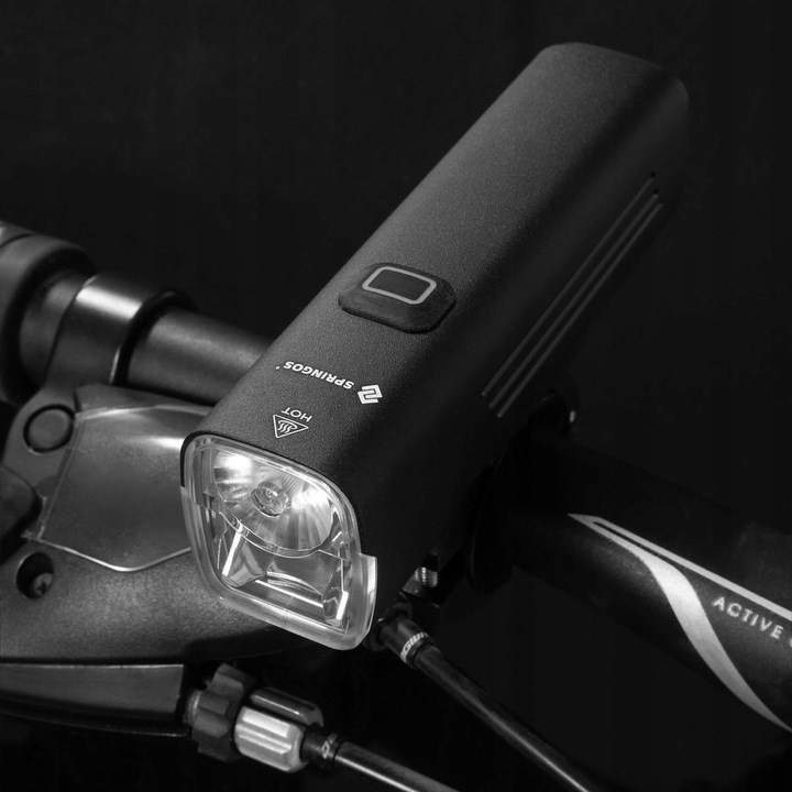 LAMPKA ROWEROWA LED PRZÓD TYŁ MOCNA 1000lm ZESTAW ROWER 4800mAh ALUMINIUM