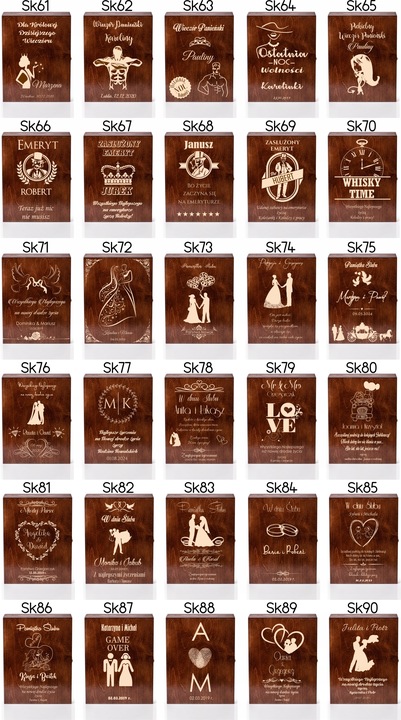 SKRZYNKA KARAFKA SZKLANKI DO WHISKY Z GRAWEREM!