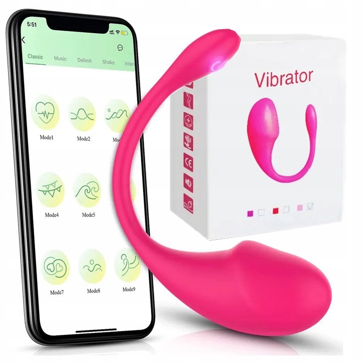 WIBRATOR JAJKO Z APLIKACJĄ ZDALNIE STEROWANY BLUETOOTH TELEFONEM PAR