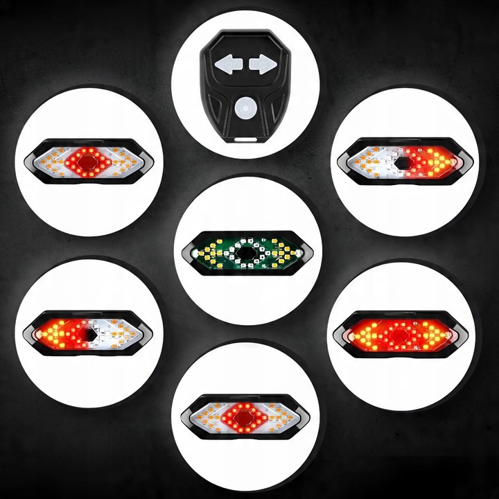 MOCNA LAMPKA ROWEROWA TYLNA KIERUNKOWSKAZY ROWEROWE ŚWIATŁO TYŁ LED USB