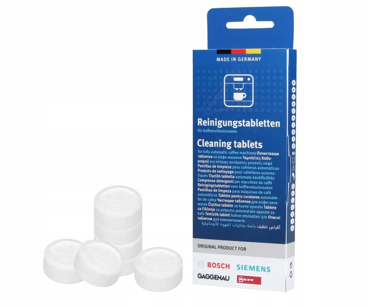 ORYGINALNE TABLETKI czyszczące ekspresów SIEMENS | 10szt TZ60001