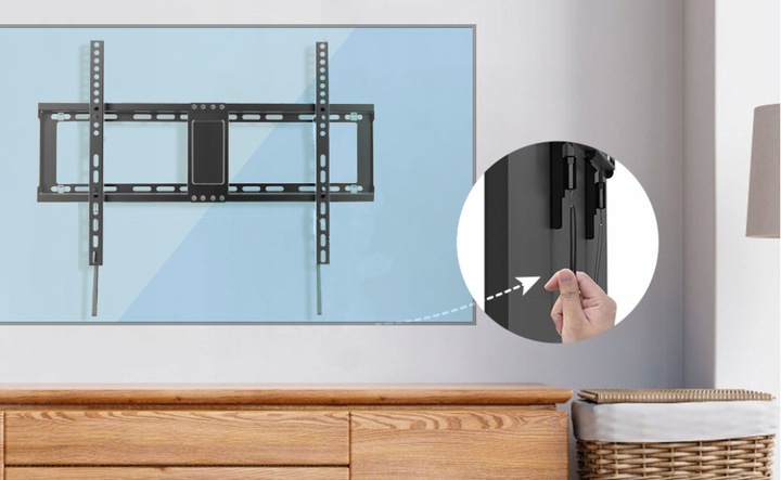 UCHWYT DO TELEWIZORA SLIM UNIWERSALNY 32-85 CALI SOLIDNY REGULOWANY