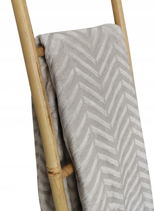 GRUBY KOC 200x220 cm CIEPŁA NARZUTA NA ŁÓŻKO DLA CIEBIE PREZENT JASNY SZARY