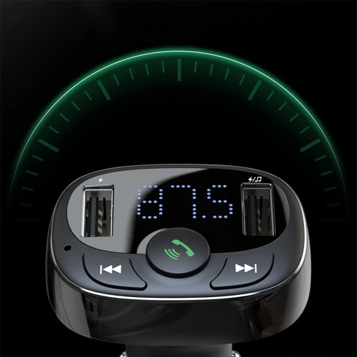 BASEUS ŁADOWARKA TRANSMITER FM BLUETOOTH BT MP3 2XUSB MICRO SD DO AUTA