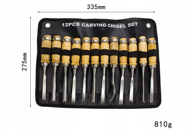 ZESTAW DŁUT RZEŹBIARSKICH DO DREWNA SNYCERSKIE STOLARSKIE ETUI ZESTAW