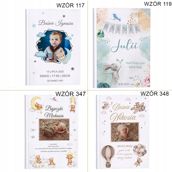Bajki dla dzieci prezent na Roczek Chrzest Urodziny Imię dziecka